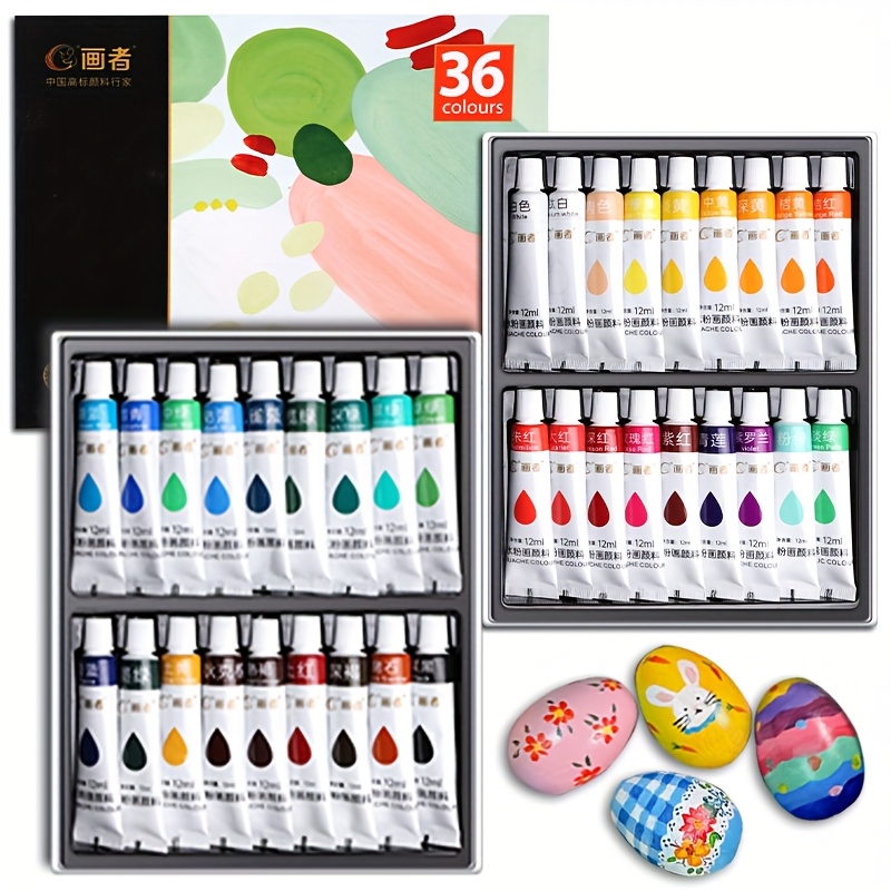 Gouache Paint Set - Guaj Boya Seti 36 Renk 12mL/0.4oz,