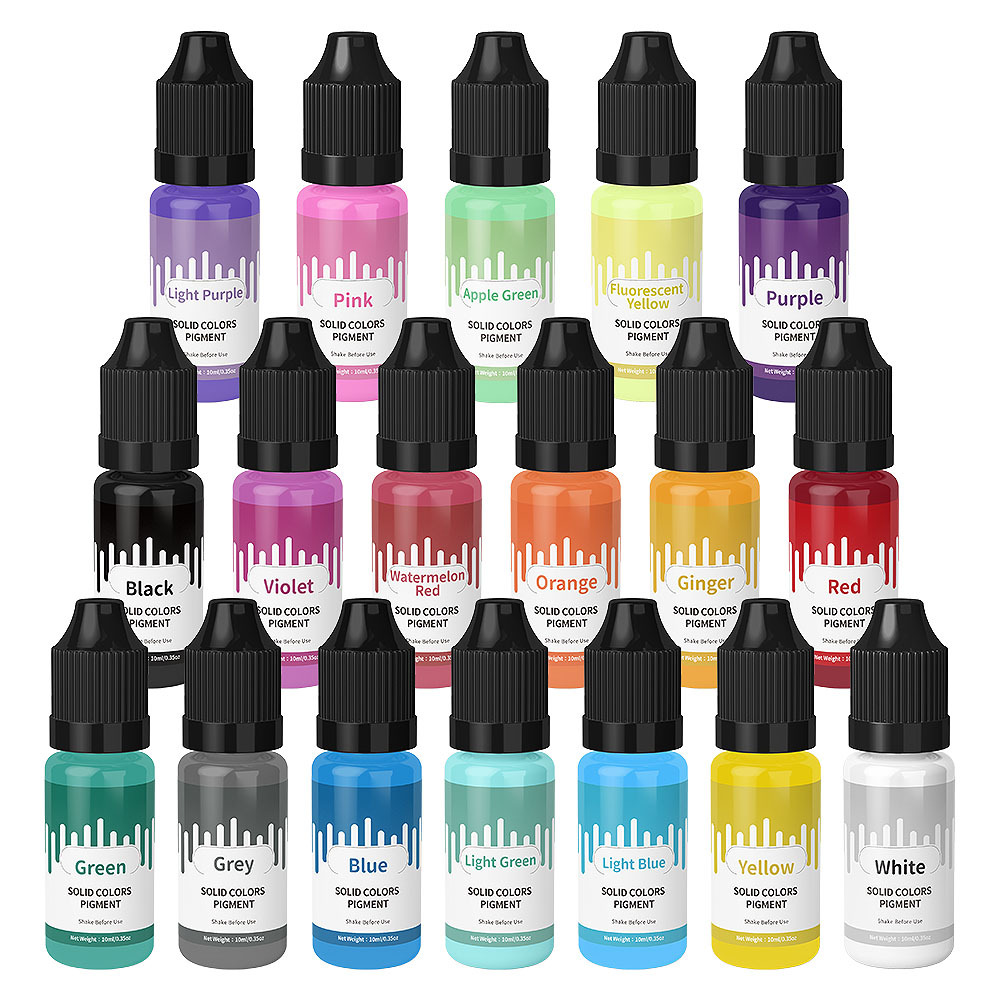 Resin Pigment Powder - 18 renk 10 ml Macaron Katı