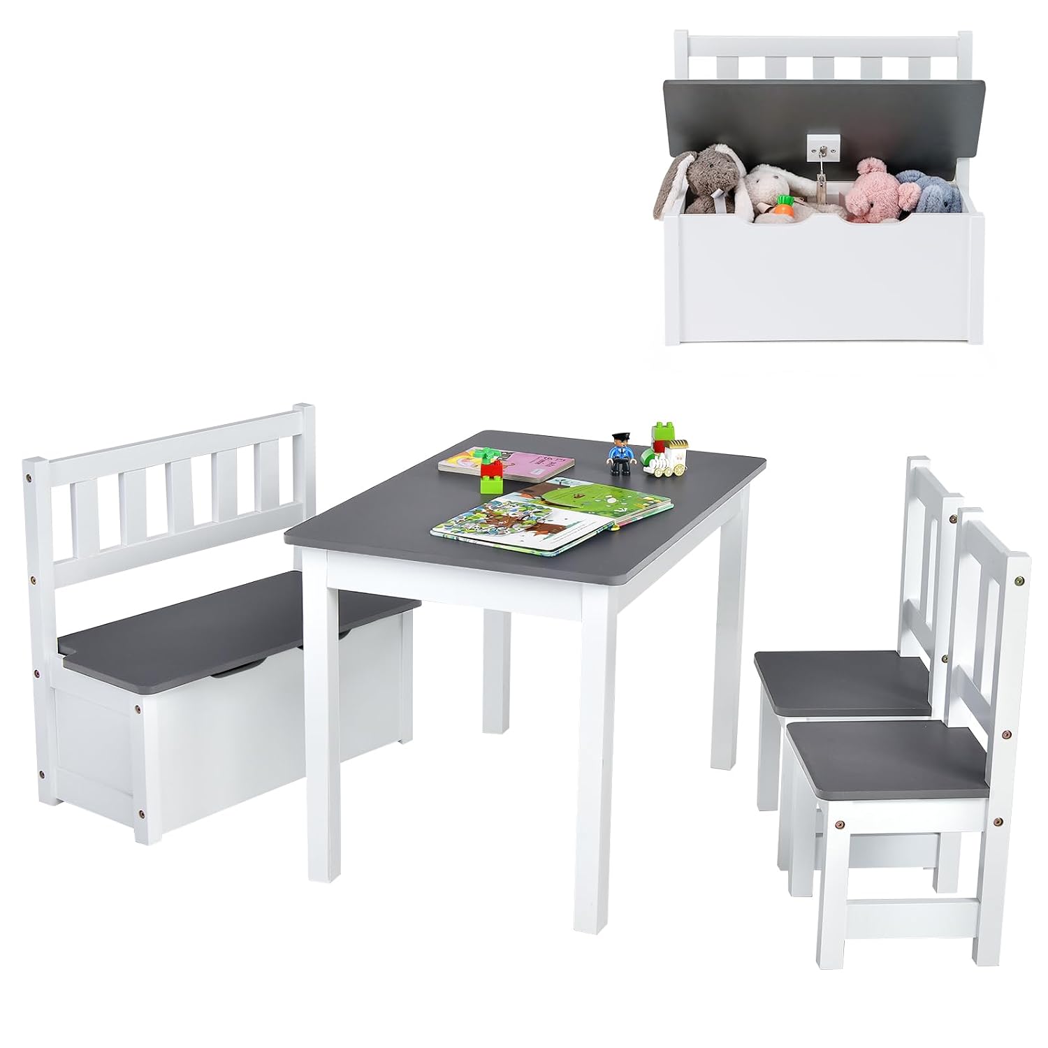 Art Craft For Toddlers - Ahşap Çocuk Masa ve Sandalye Seti,