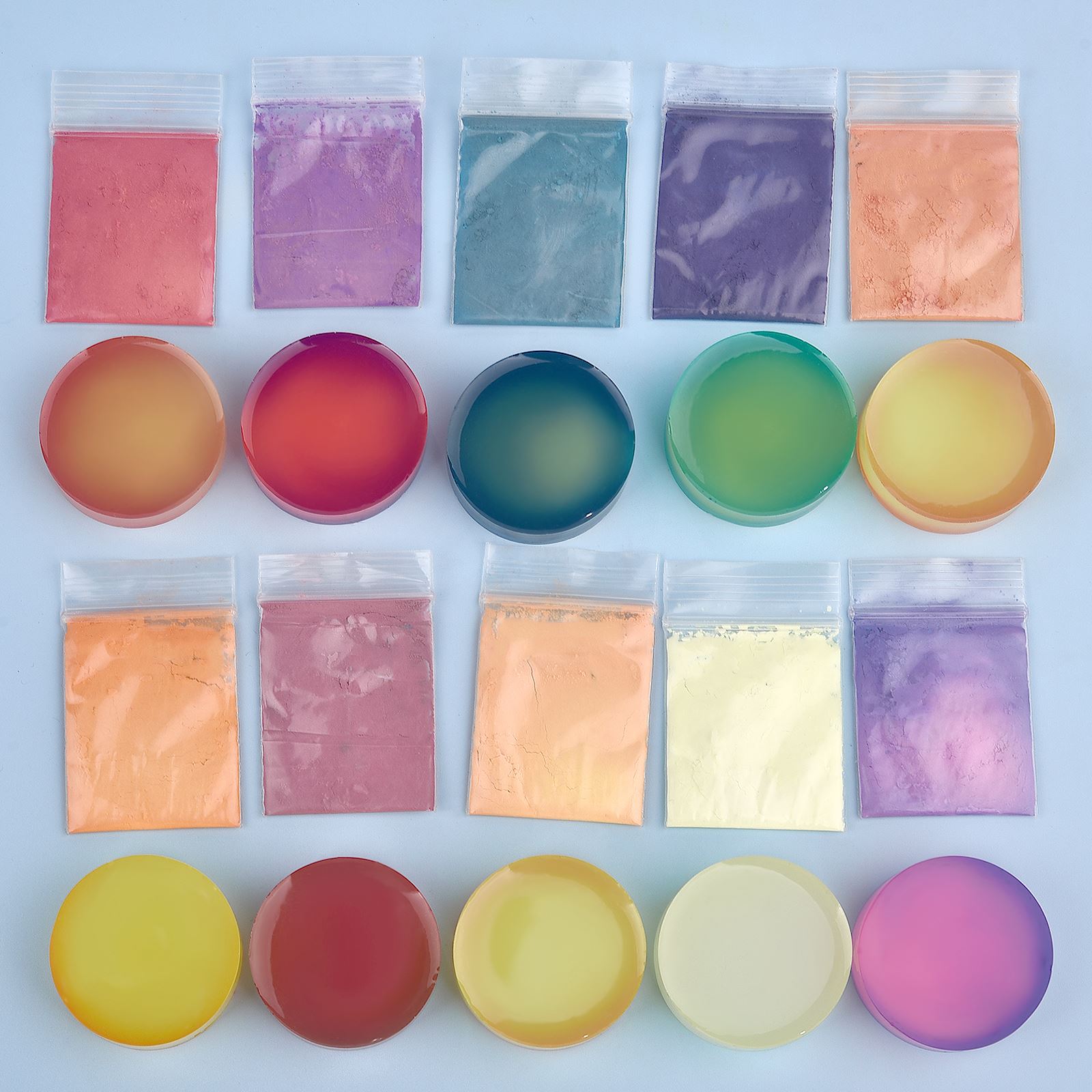 Resin Pigment Powder - 10 renk sıcaklık renk değiştiren toz