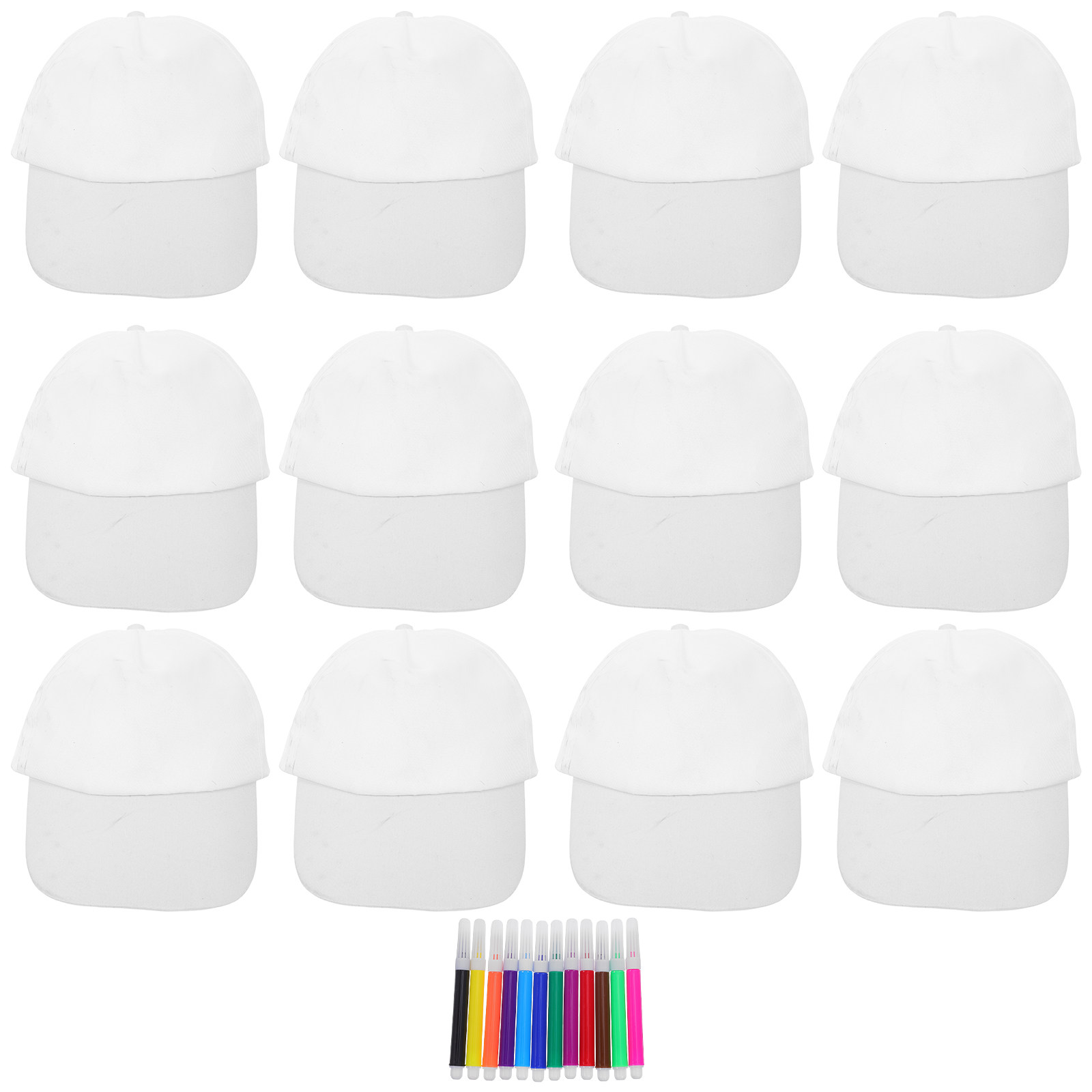 Art Craft Painting - 1 Set Çocuk Beyzbol Şapkası Düz