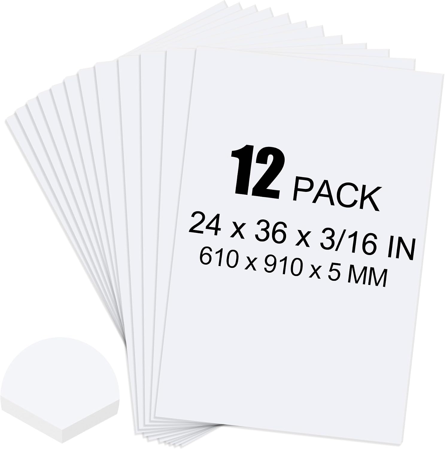 School Of Art X Craft - 12'li Paket Beyaz Köpük Levha, 24