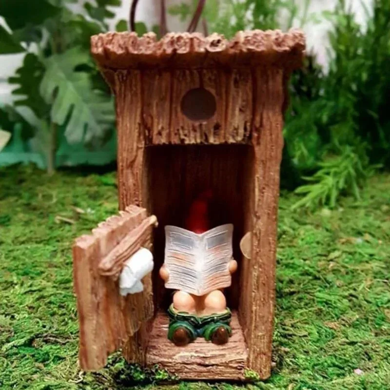 Art Craft Door - Okuma Kitabı Gnome Heykeli Heykel Unutma