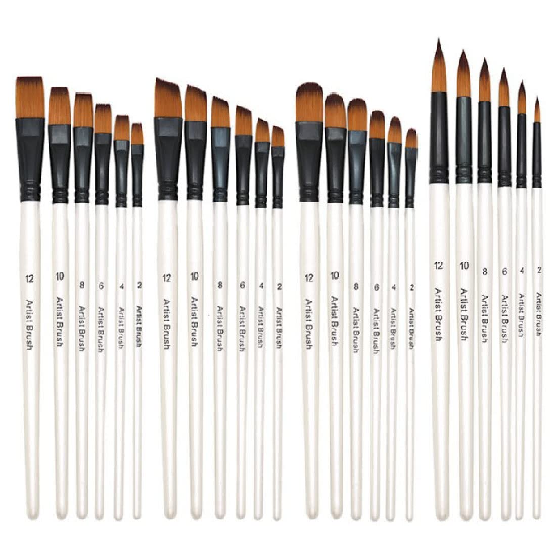 Gouache Paint Set - BOMEIJIA Boya Fırçaları Seti Yuvarlak Düz