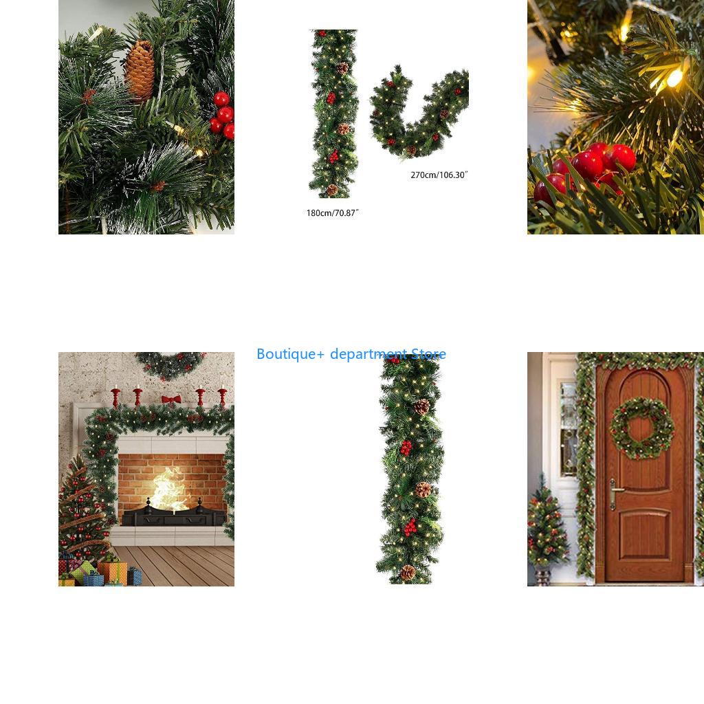 Art Craft Door - E1PD Noel Çelenk Led Işık Yapay