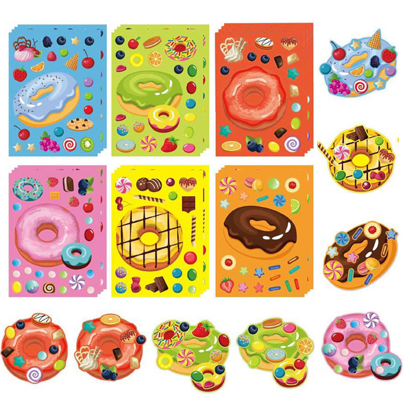 Art Craft For Toddlers - Çocuklar İçin Donut Yüz Çıkartmaları Yapın