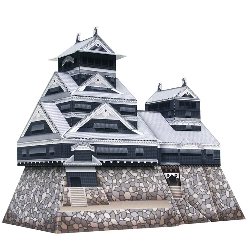 Art Craft Building - Japonya Kumamoto Kalesi Katlanır Mini 3D
