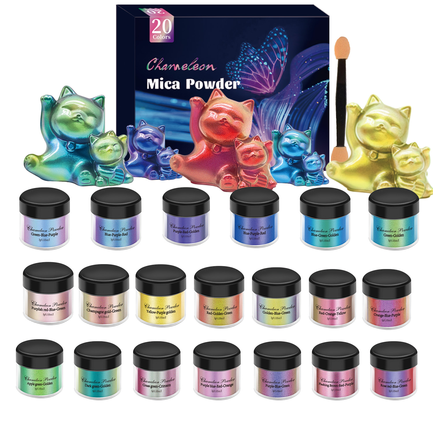10/20 adet Ayna Bukalemunlar P - Resin Pigment Powder incelemesi ve fiyatı