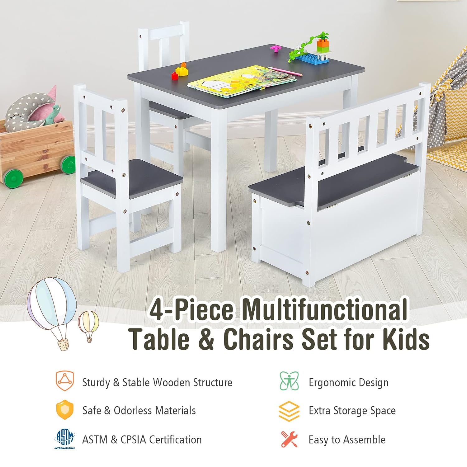 Ahşap Çocuk Masa ve Sandalye S - Art Craft For Toddlers incelemesi ve fiyatı
