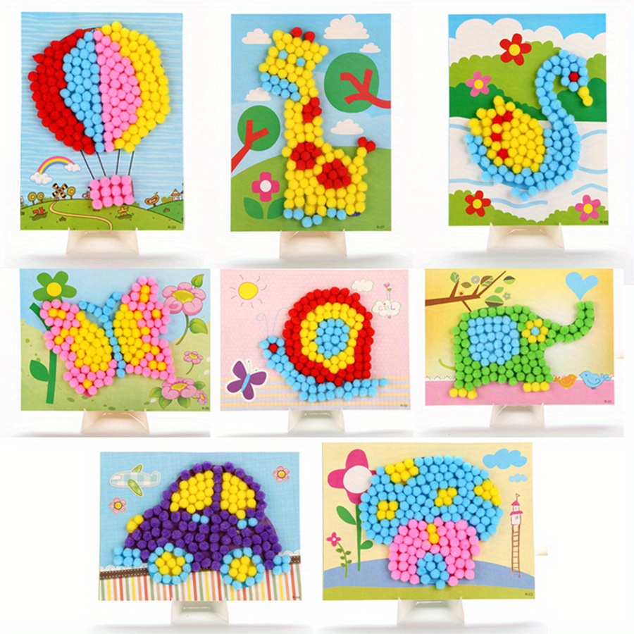 2 adet 16x21 cm Renkli Pom-Pom - Art Craft Painting incelemesi ve fiyatı