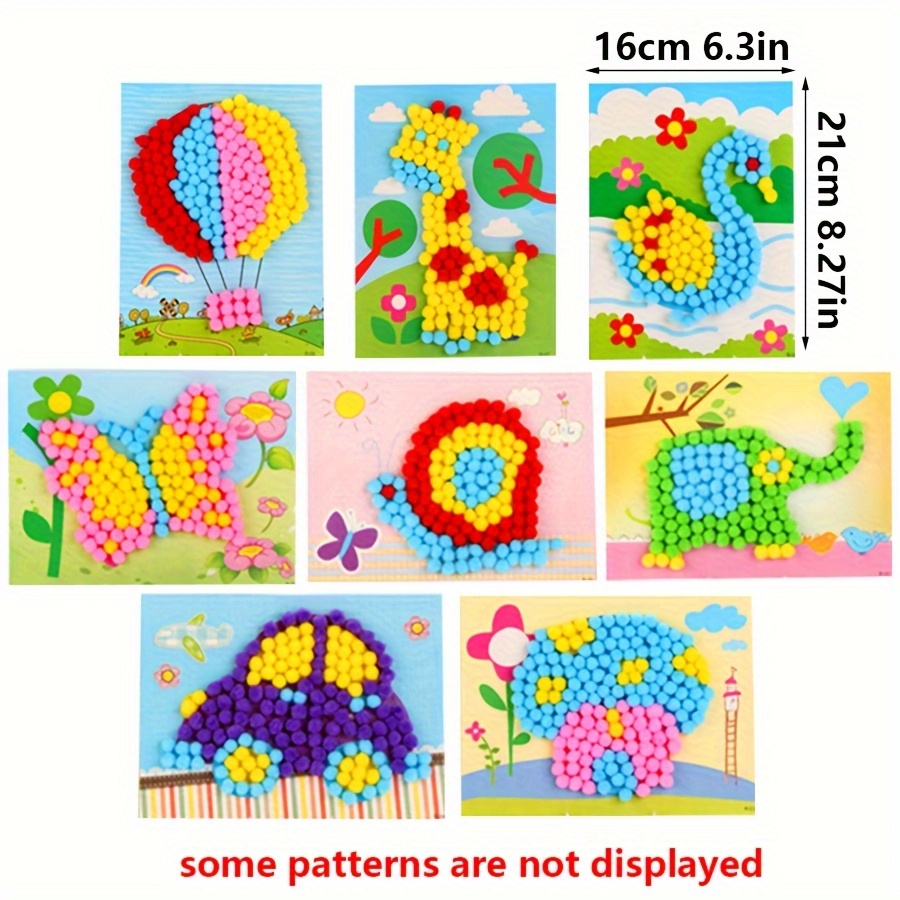 2 adet 16x21 cm Renkli Pom-Pom - Art Craft Painting incelemesi ve fiyatı