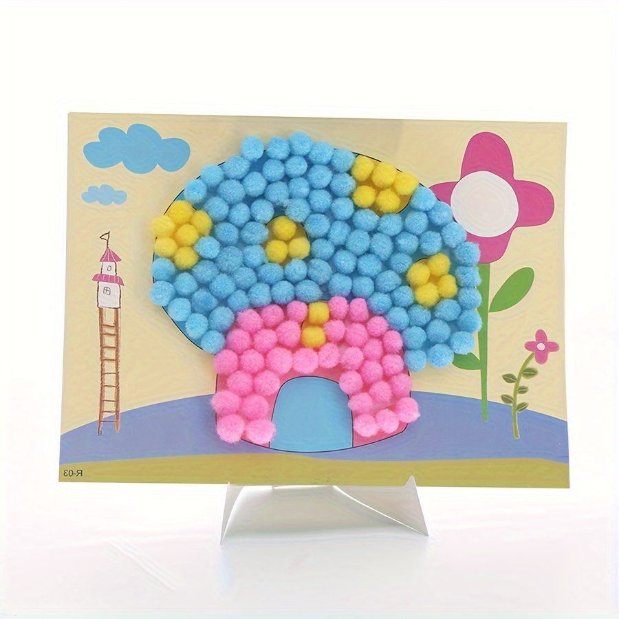 2 adet 16x21 cm Renkli Pom-Pom - Art Craft Painting incelemesi ve fiyatı