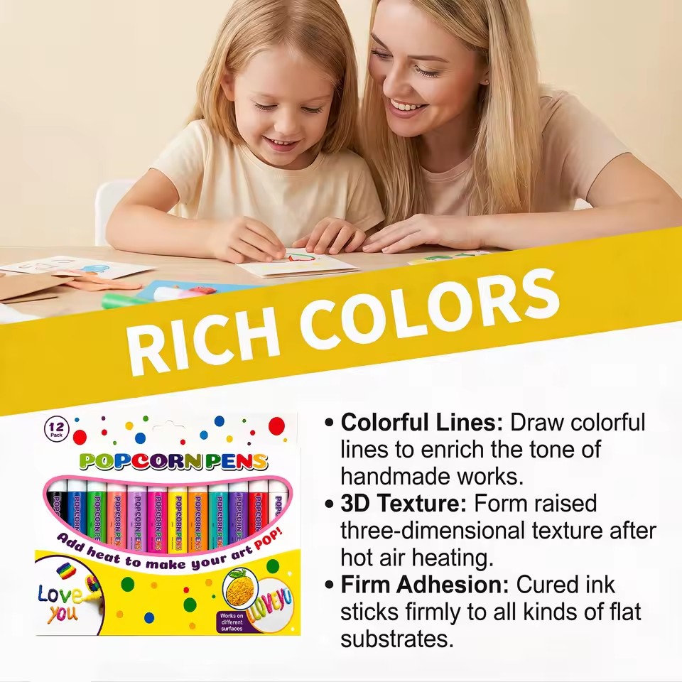 Puffy Popcorn Kalem Seti, Günl - Art Craft Easy incelemesi ve fiyatı