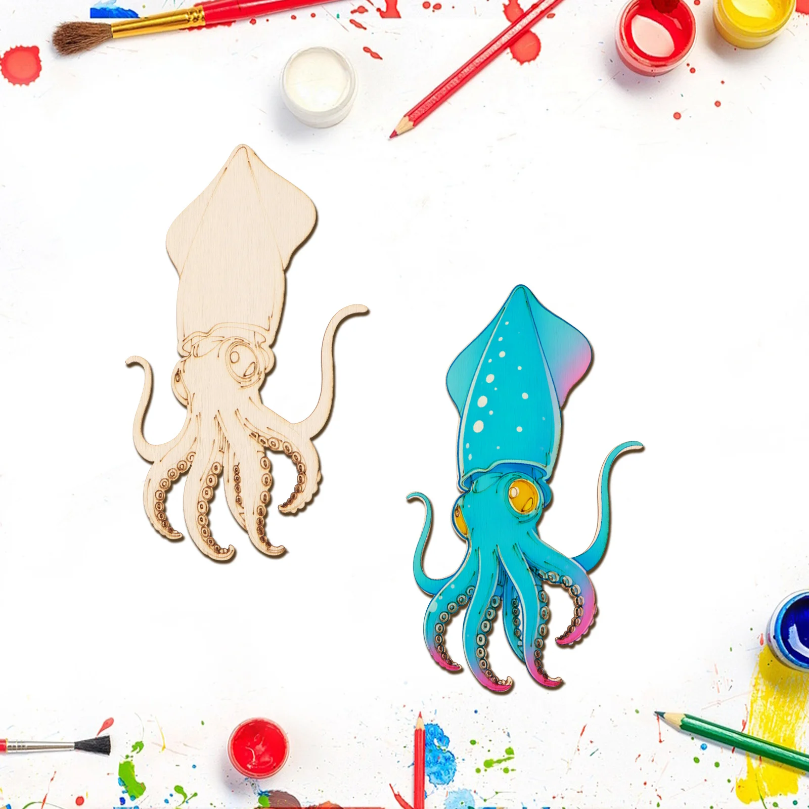 10 adet/takım Bitmemiş Ahşap E - Art Craft Painting incelemesi ve fiyatı