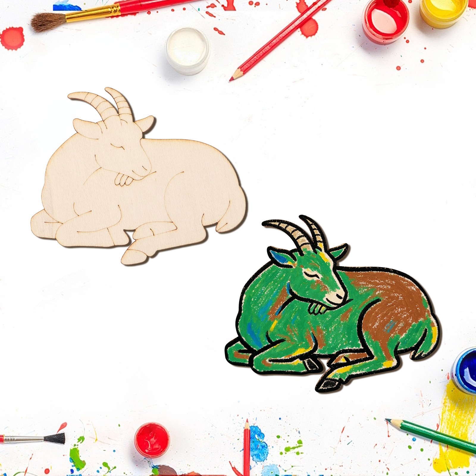 10 adet/takım Bitmemiş Ahşap K - Art Craft Painting incelemesi ve fiyatı